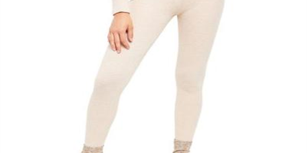Free People Women's Latte Think Thermal Leggings Brown Size Large