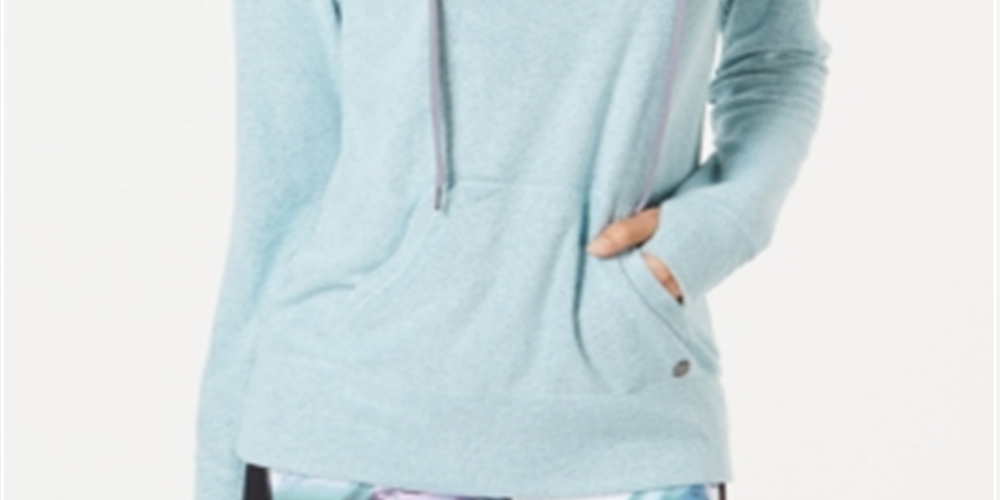 Ideology Women's Lace up Hoodie Green Size Small