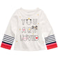 First Impressions Toddler Girl's Cotton Long Sleeve Graphic Print T-Shirt White Size 4T