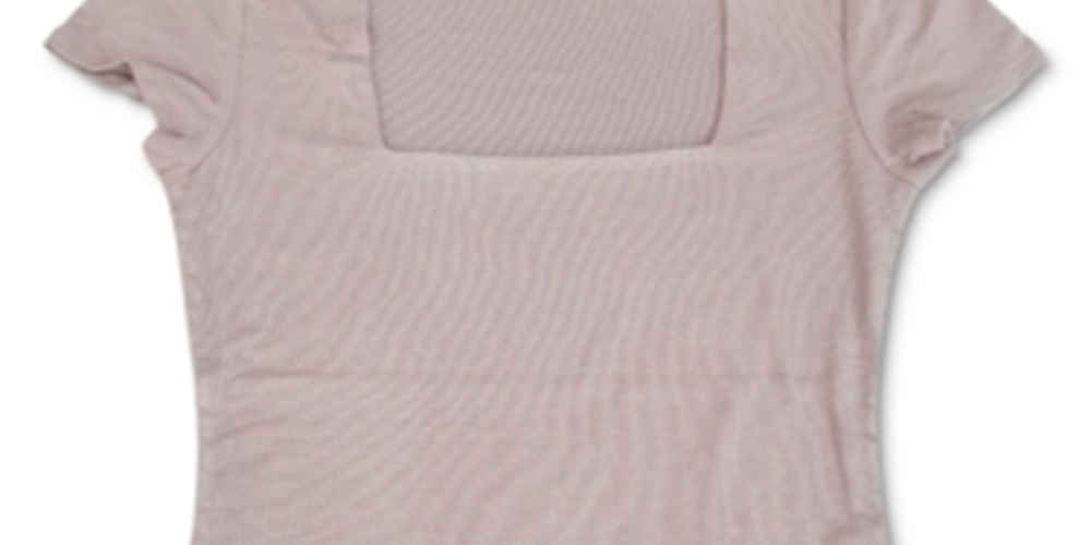 INC International Concepts Women's Ribbed Basic T-Shirt Pink Size X-Large