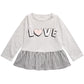 First Impressions Baby Girl's Love Peplum Top Gray Size 6-9MOS