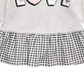 First Impressions Baby Girl's Love Peplum Top Gray Size 6-9MOS