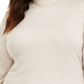 Style & Co Women's Plus Heathered Mock Neck Top Brown Size 2X