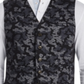Tallia Men's Slim Fit Stretch Camo Leopard Vest Black Size Small