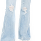 Dollhouse Junior's Ripped Button Fly Flare Leg Jeans Blue Size 3