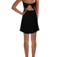 French Connection Women's Whisper Sweetheart Tie Back Mini Sheath Dress Black Size 2