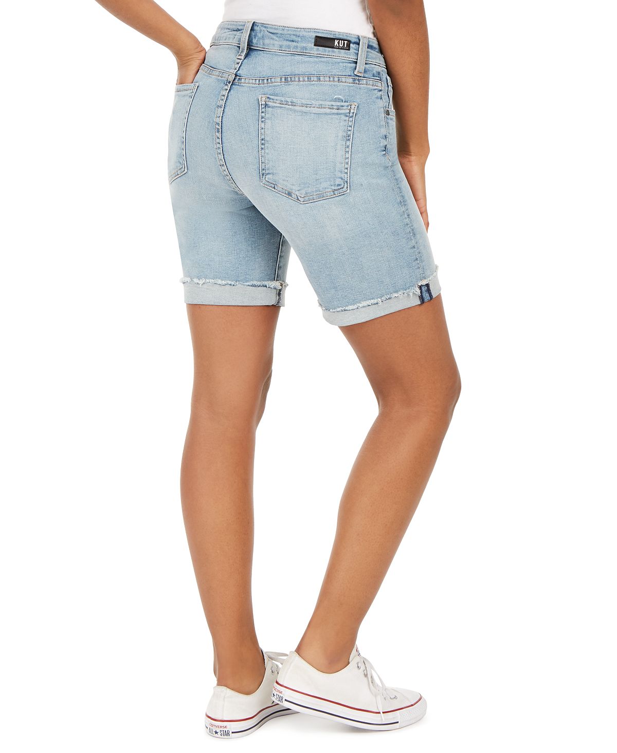 Kut From The Kloth Women's Catherine Boyfriend Jean Shorts Blue Size 4