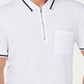 INC International Concepts Men's Quarter Zip Polo White Size X-Large
