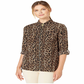 Michael Kors Women's Leopard Print Top Brown- Size X-Large