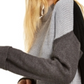 Calvin Klein Women's Mock Neck Colorblocked Sweater Gray Size X-Large