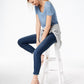 Maison Jules Women's Scoop Neck T-Shirt Blue Size X-Large