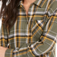 Ultra Flirt Junior's Plaid Flannel Shirt Green Size XL
