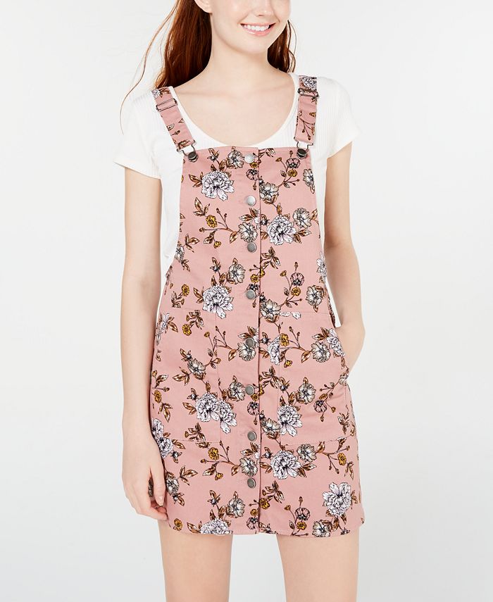 Tinseltown Junior's Blush Floral Skirtall White Size Small