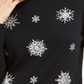 Karen Scott Women's Embellished Snowflake Top Black Size Small