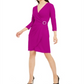 INC International Concepts Women's Rhinestone Wrap Dress Pink Size X-Small