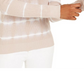INC International Concepts Women's Ribbed Knit Tie Dye Crewneck Sweater Brown Size S