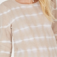 INC International Concepts Women's Ribbed Knit Tie Dye Crewneck Sweater Brown Size S