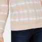 INC International Concepts Women's Ribbed Knit Tie Dye Crewneck Sweater Brown Size S