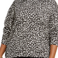 Michael Kors Women's Plus Leopard Jacquard Sweater -Black Size 2XL