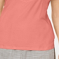 Karen Scott Women's Split Neck Top Pink Size XS