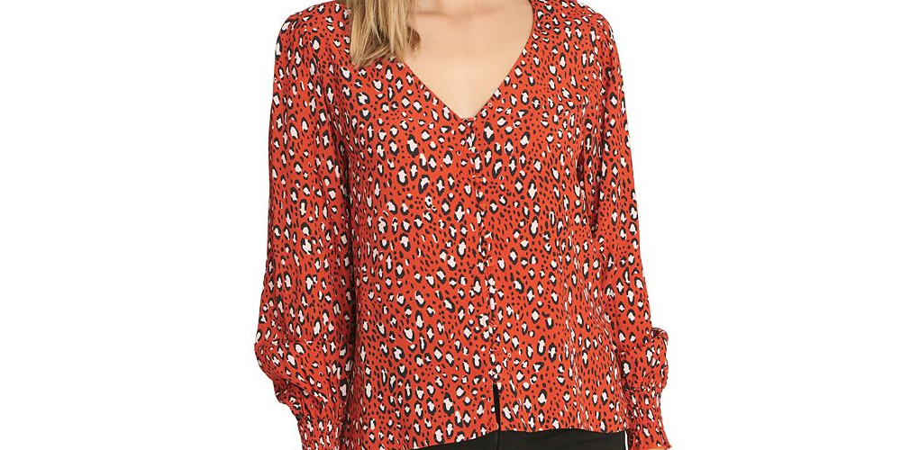 Sanctuary Women's Noelle Smocked Sleeve Top Red Size -XXS