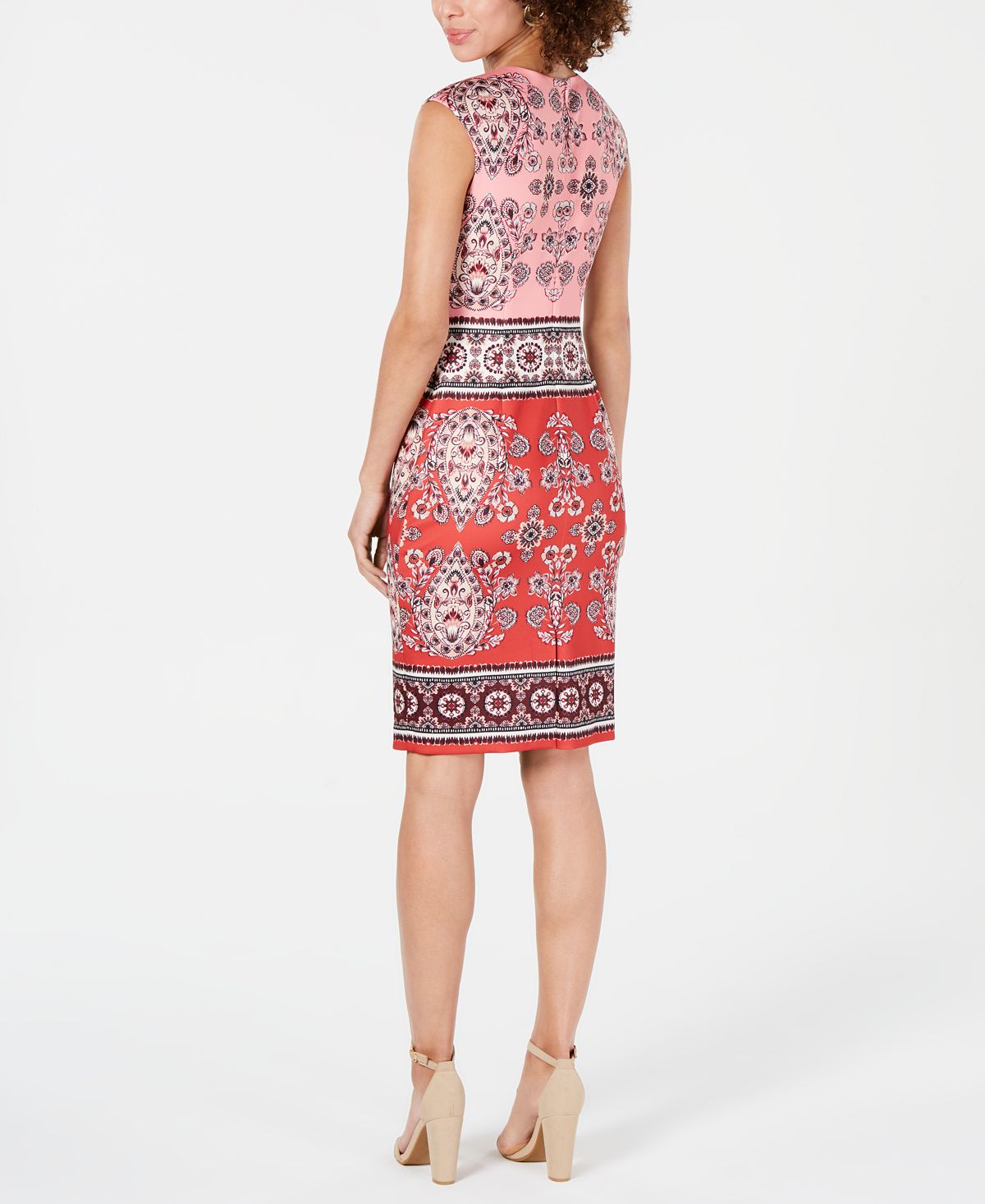Vince Camuto Women's Scuba Sheath Dress Orange Size 4