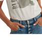 Lucky Brand Women's Blondie Striped T-Shirt White Size S