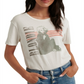 Lucky Brand Women's Blondie Striped T-Shirt White Size S