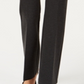 Alfani Women's Faux Leather Trim Wide Leg Trousers Black Size 8 Petite