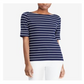 Ralph Lauren Women's Stretch Boatneck Top Blue Size -XS