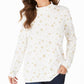 Karen Scott Women's Snowy Glory Mock Neck Top White Size Petite