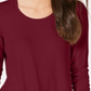 INC International Concepts Women's Ribbed Long Sleeve T-Shirt Red Size Small