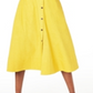 Alfani Women's Button Through MIDI Dress Yellow Size 4 Petite