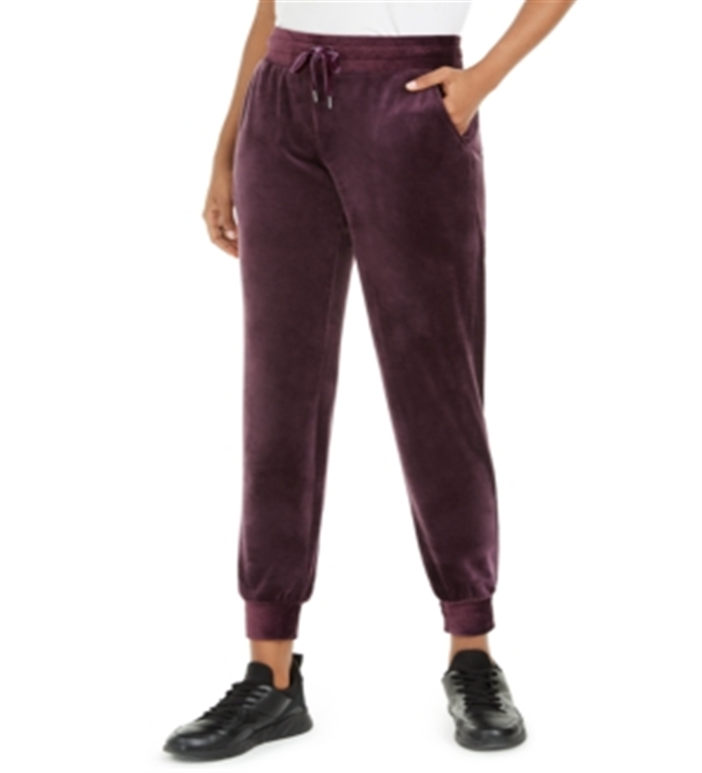 Ideology Women's Velour Joggers Purple Size XL