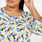 JM Collection Women's Plus Printed Jacquard Top White Size 0X