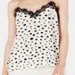 Bar III Women's Polka Dot Camisole Top White Size X-Small