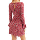 Free People Women's Red Long Sleeve Mini Dress Red Size S