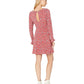 Free People Women's Red Long Sleeve Mini Dress Red Size S