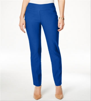 Charter Club Women's Cambridge Tummy Control Slim Leg Pants Blue Size 6 Petite