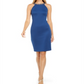 Calvin Klein Women's Embellished Sheath Dress -Blue Size -14