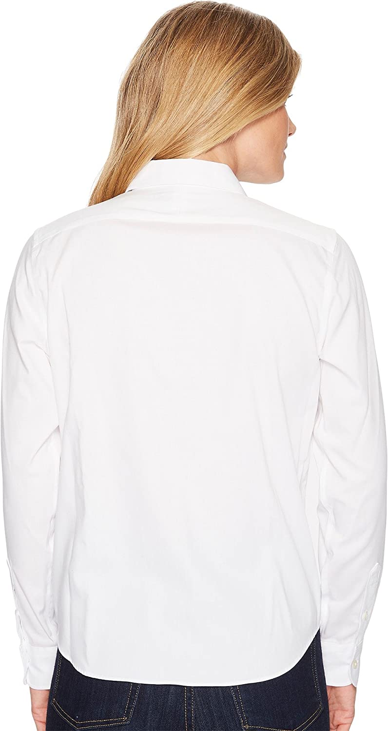 Ralph Lauren Women's Classic Long Sleeve No Iron Button Down Shirt White Size Large