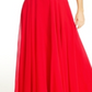 City Studios Junior's 2 Pc Glitter Lace Top & Chiffon Maxi Skirt Red Size 9