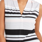 Calvin Klein Women's Striped Top Black Size Medium