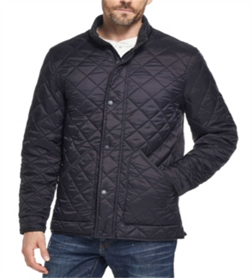 Weatherproof Vintage Men's Diamond Quilted Full Zip Jacket Black Size XX-Large