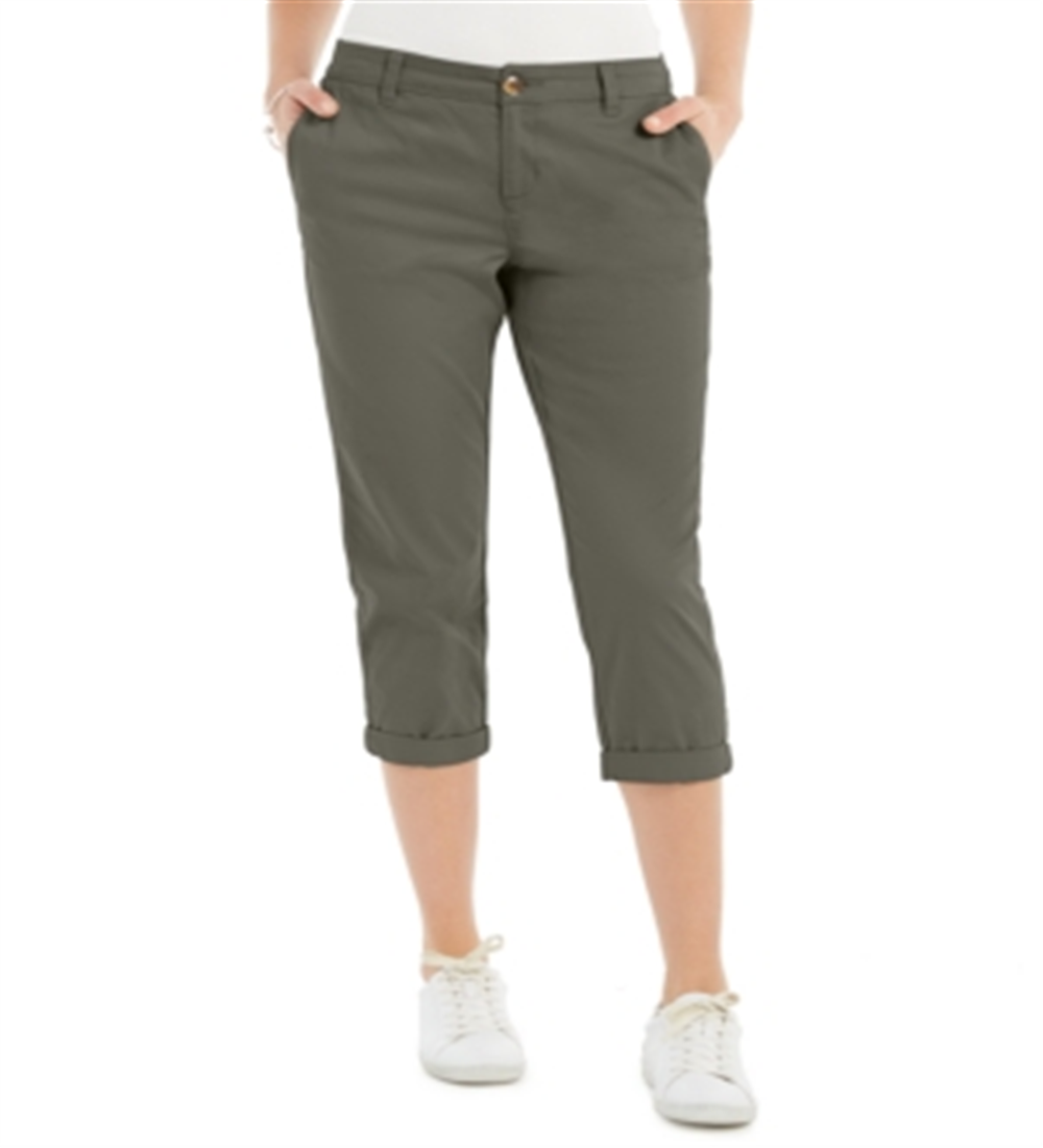 Style & Co Women's Chino Capri Pants Green Size 12