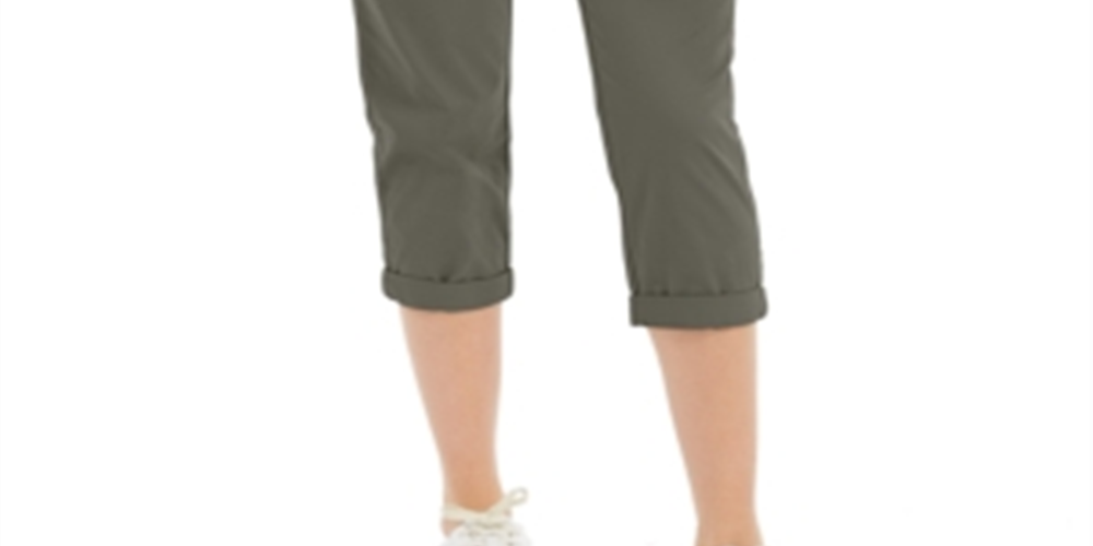 Style & Co Women's Chino Capri Pants Green Size 12
