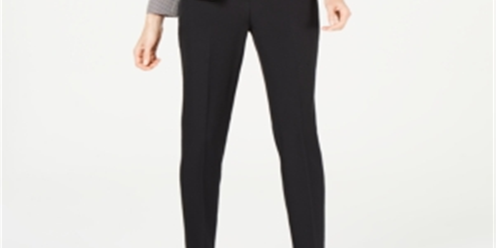 Le Suit Women's Birdseye One Button Pant Suit -Black Size 2 Petite