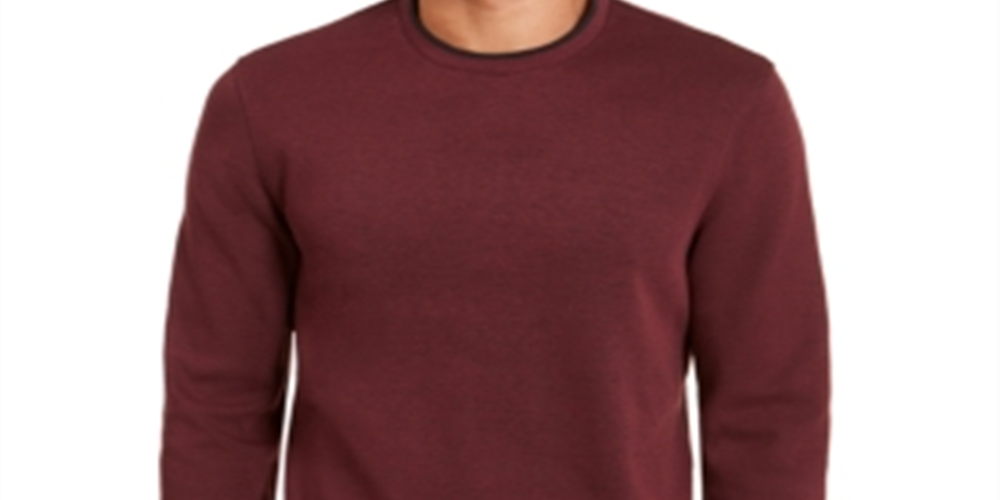 Alfani Men's Classic Fit Tipped Sweatshirt Red Size XX-Large