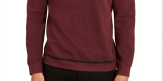 Alfani Men's Classic Fit Tipped Sweatshirt Red Size XX-Large
