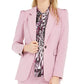 Bar III Women's Puff-Shoulder One-Button Blazer Pink Size 4